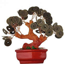 Статуэтка Денежное дерево с монетами 15 см, керамика