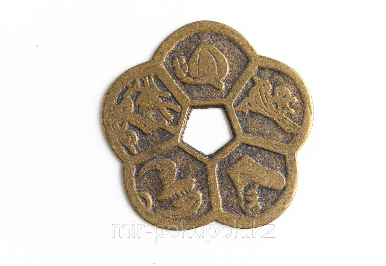 SunnyFengshui монета сувенирная Монета Цветок Персика 1 шт 50 мм, фото 1