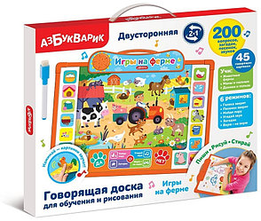 Азбукварик Говорящая доска Игры на ферме