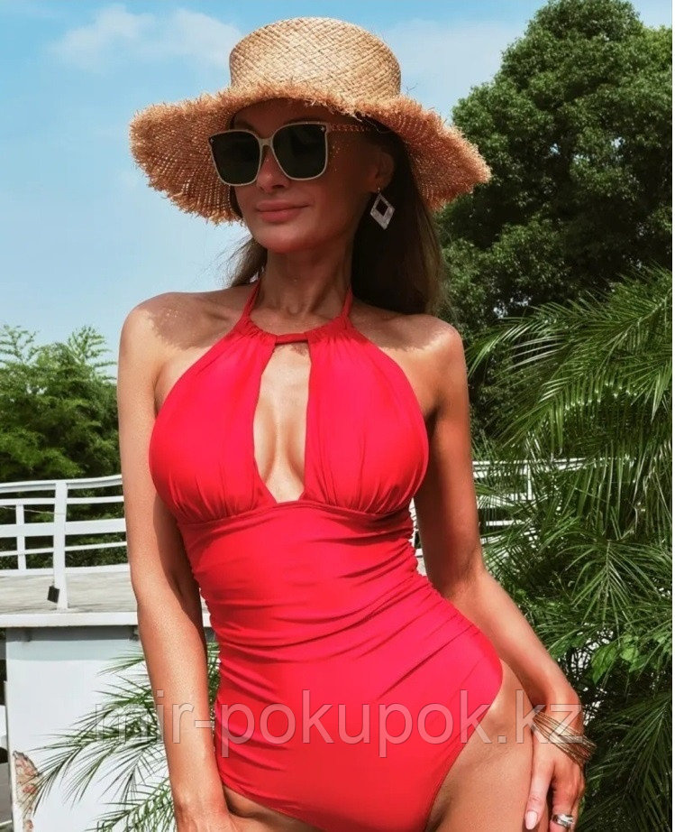 Купальник слитный красный, фото 1