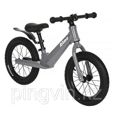 PITUSO Беговел Ritmo, Magnesium, колеса AIR 14", заднее крыло Grey/Серый, фото 1