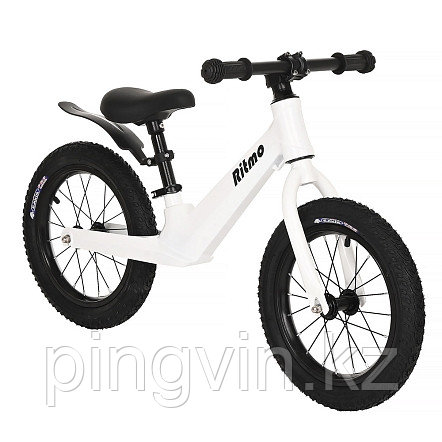 PITUSO Беговел Ritmo, Magnesium, колеса AIR 14", заднее крыло, White/Белый, фото 1