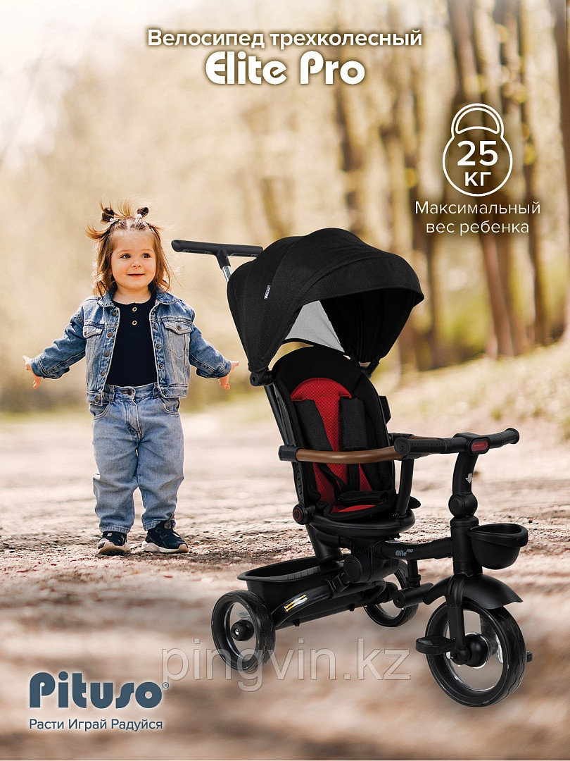PITUSO Велосипед трехколесный Elite Pro Black/Черный, фото 1