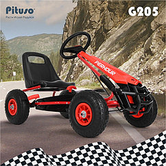 PITUSO Педальный картинг G205  (105*61*62 см), надувные колеса,  Красный/Red