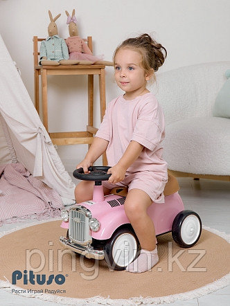 PITUSO Каталка Ретро Pink/Розовый,EVA колеса,57*26*34, фото 1