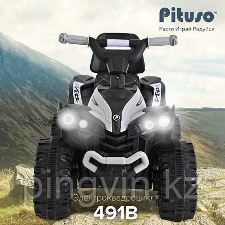 PITUSO Электроквадроцикл 491B 6V/4,5Ah,20W*1, 67*43*50см,Grey+White/Серо-белый, фото 1