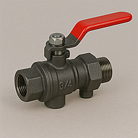 Кран чугунный шаровой Zetkama V565 V565-100 Ду 100 Ру 16