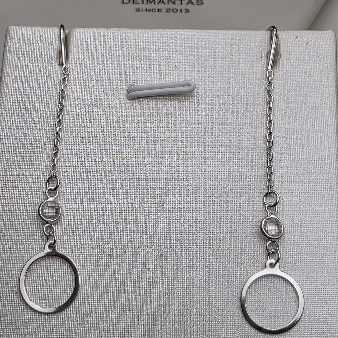 Cерьги протяжки серебро 925пр 1,66гр, вставка фианиты, фото 1