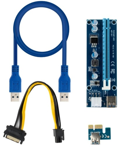 Переходник PCI-E - PCI-E 0.6 м Riser v006c, фото 1