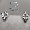 Серьги пуссеты серебро 925пр 1,87г, вставка фианиты, фото 3
