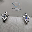 Серьги пуссеты серебро 925пр 1,87г, вставка фианиты, фото 5