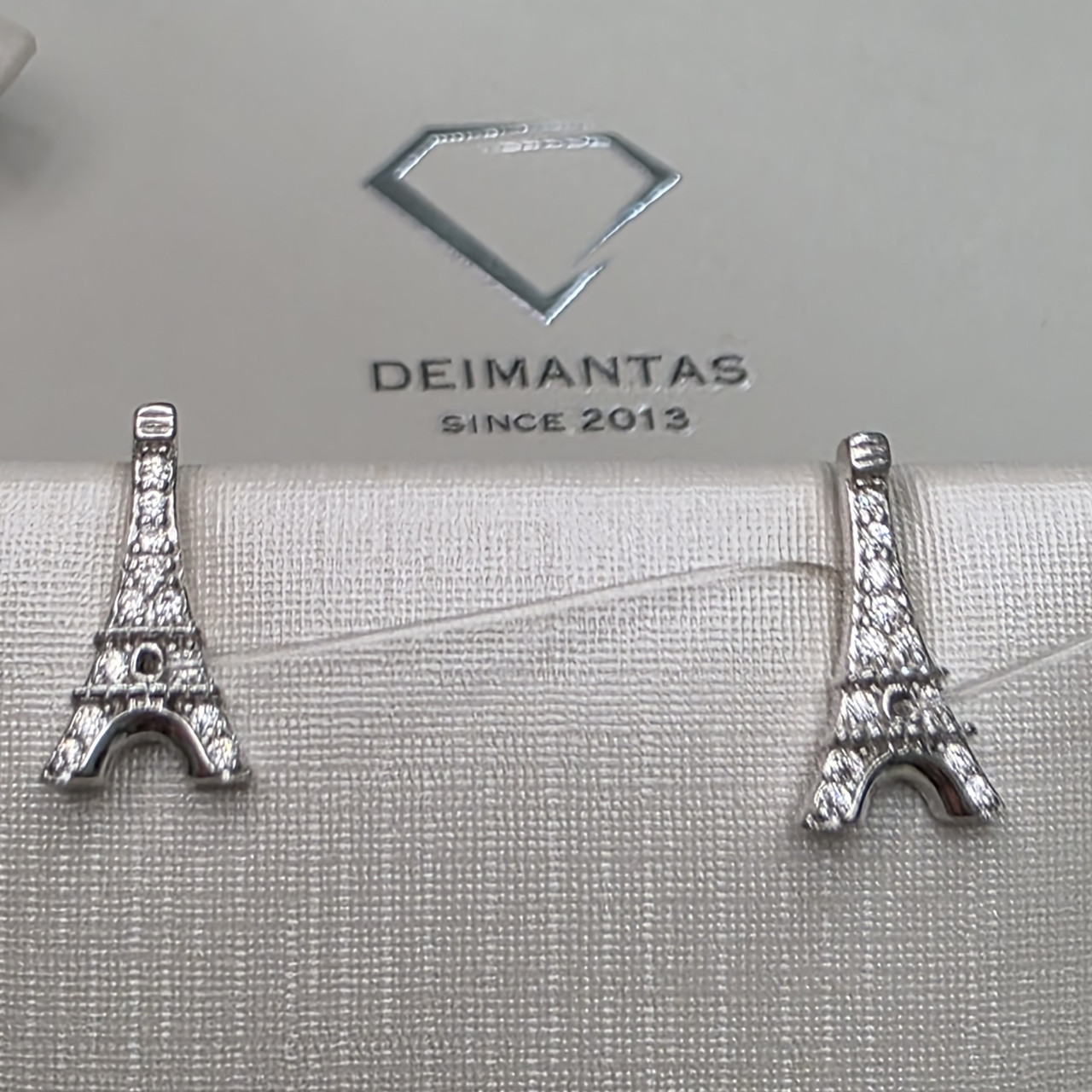 Серьги пуссеты серебро 925пр 1,38г, вставка фианиты, фото 1