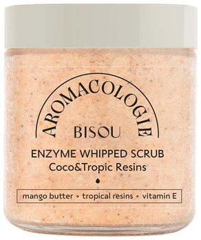 Скраб для тела Взбитый BISOU Aromacologie Энзимный, Кокос-Тропические смолы, 250 ml