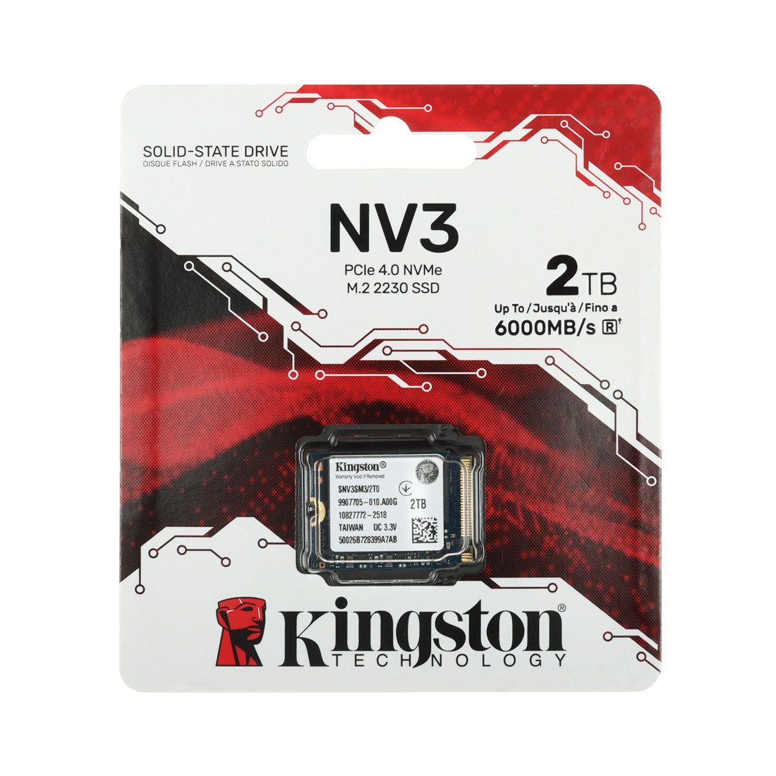 Твердотельный накопитель SSD Kingston SNV3SM3/2T0 2TB Mini M.2 2230 PCIe Gen4 x4 2-032988-TOP
