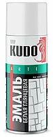 Краска аэрозоль Kudo 520мл белая глянцевая KU1001
