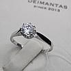 Кольцо серебро 925пр 1,14г, вставка фианиты, размер 17,5, фото 2