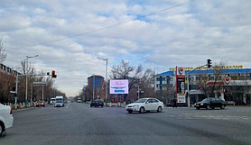 LED экран: пр.Абая уг.ул. Бокейхана (АЗС Sinooil)