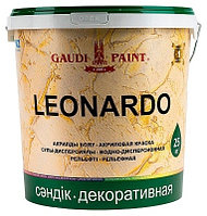 Декоративное покрытие Gaudi Paint Leonardo акриловая основа, тон белый 25 кг