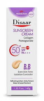 Disaar BB Sunscreen Cream - Солнцезащитный ВВ крем для лица с коллагеном SPF50 40 гр