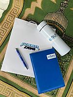 Промо-набор с логотипом термос, блокнот и ручка