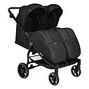 PITUSO Коляска детская DUOCITY для двойни (прогулочная),Black/Черный/PU, фото 2