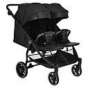 PITUSO Коляска детская DUOCITY для двойни (прогулочная),Black/Черный/PU, фото 4