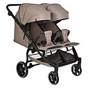 PITUSO Коляска детская DUOCITY для двойни (прогулочная),Cappuccino/Капучино/PU, фото 4