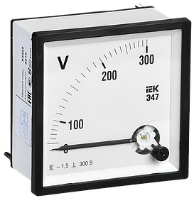 Вольтметр аналоговый Э47 300В класс точности 1.5 (96х96мм) IEK
