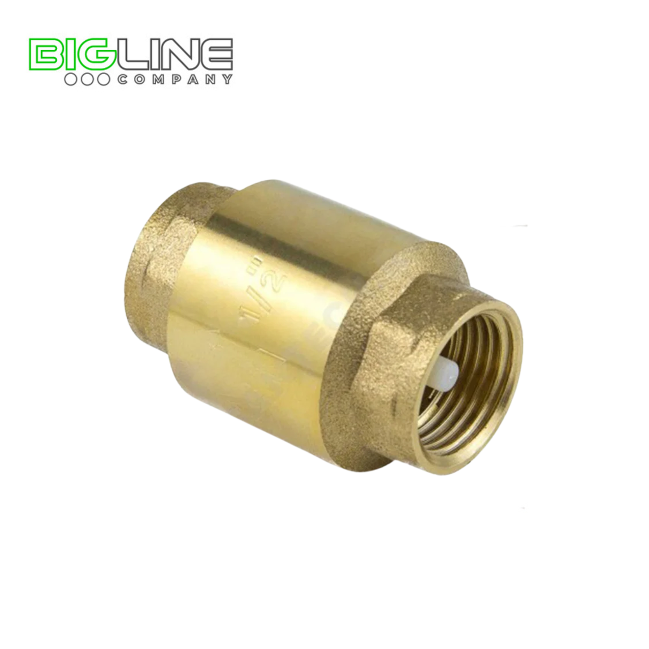 Клапан  обратный осевой латунь 3001 Ду 20 Ру16 шток пластик Aquasfera