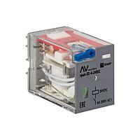 Реле промежуточное с кнопкой и мех. Индикацией RPAt 22/4 5A 24B DC EKF AVERES