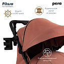 PITUSO коляска детская PERA (прогулочная)Coffee/рама carbon/PU, фото 6