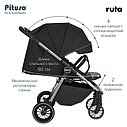 PITUSO Коляска детская RUTA (прогулочная), Black/Черный/чехол на ножки/PU, фото 3