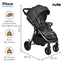 PITUSO Коляска детская RUTA (прогулочная), Dark Grey/Темно-Серый/чехол на ножки/PU, фото 2