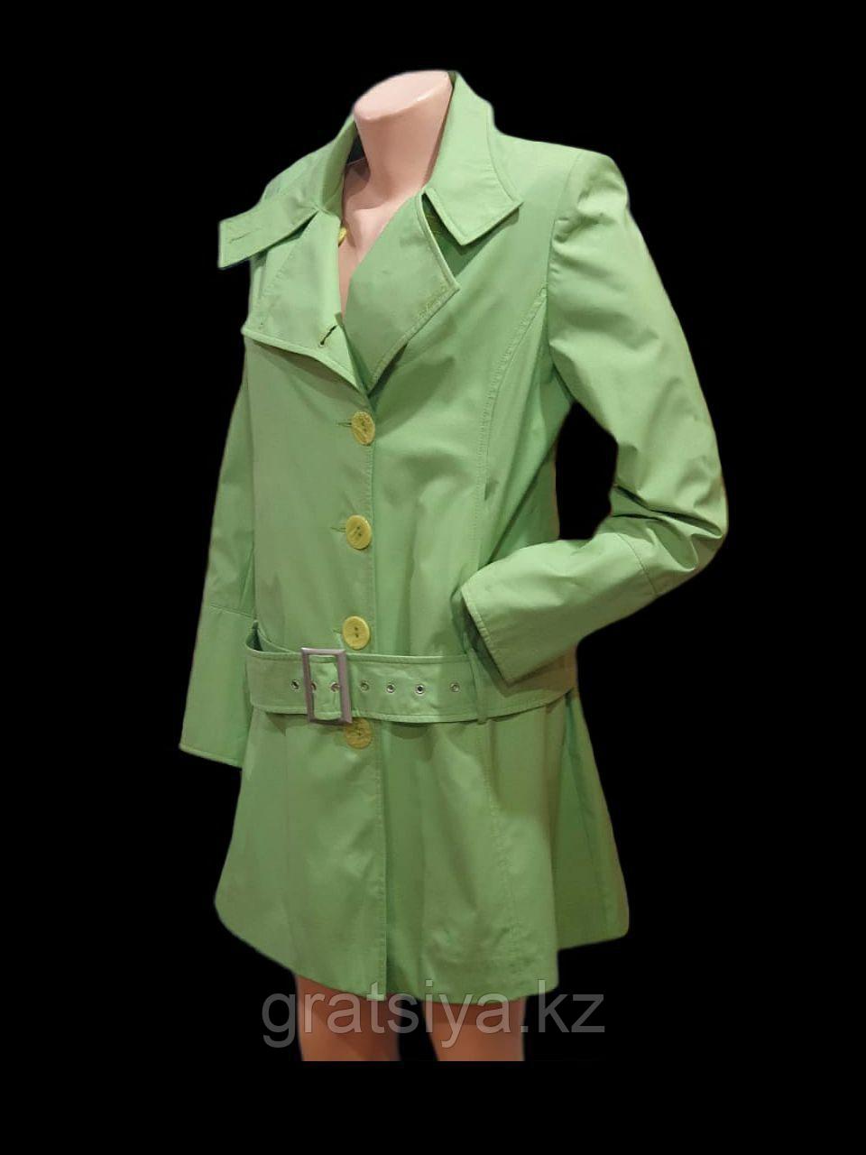 Женская винтажная куртка Тренчкот фисташкового цвета - фото 1 - id-p115484296