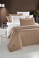 Покрывало с наволочками 270х260 см, сатин, коричневый