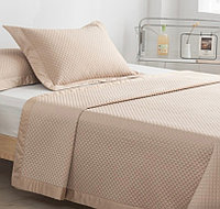 Покрывало с наволочками Apollo Bedding 245х270 см, сатин, бежевый