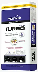 Стяжка цементная быстросохнущая полусухая Turbo Screed, 25 кг, Premix