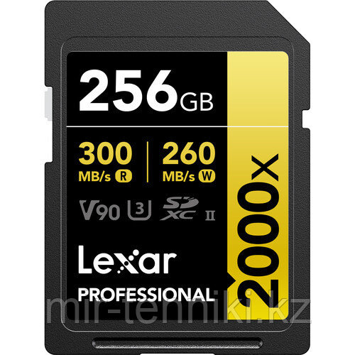 Карта памяти Lexar PROFESSIONAL SDXC 256GB 300MB/s GOLD Series, фото 1