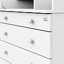 PITUSO Комод раскладной TAUN (5 ящ) Белый Аляска-белый, фото 5