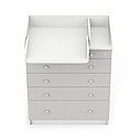 PITUSO Комод  раскладной TAUN (5 ящ) Белый премиум-Серый шелк, фото 2