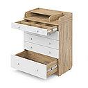 PITUSO Комод раскладной TAUN (5 ящ) Дуб канзас-Белый софт, фото 5