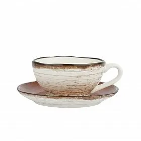 Пара кофейная 75 мл, d=7.2 см, h=3.9 см,фарфор P.L. cерия WOOD-FUSION, фото 1