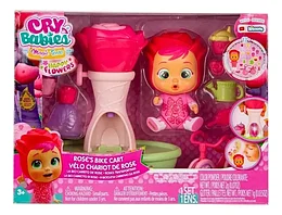 Кукла Cry Babies Magic Tears Happy Flowers Rose Bike Cart