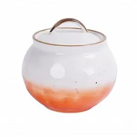 Сахарница,400 мл, фарфор,оранжевый цвет The Sun P.L., фото 1