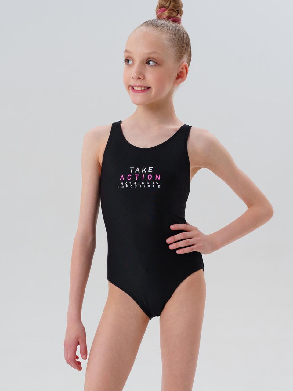 Купальник подростковый PlayToday Take action черный, фото 1