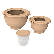 Набор мисок для миксера 2шт "Кулинар" (Цвет Какао) АП 1061