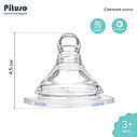 PITUSO Сменная соска для бутылочки широкое горло M (средний поток), фото 2
