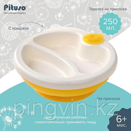 PITUSO Тарелка на присоске с подогревом 250 мл, фото 1