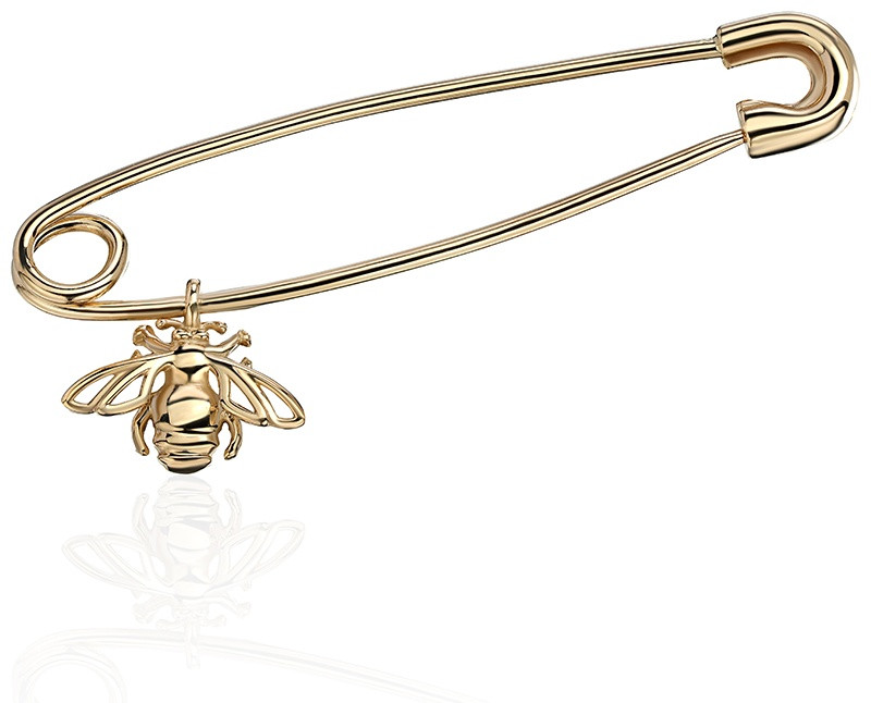 Брошь Эстет 01Ш130233 вес 1.17 г золото, без вставок, фото 1