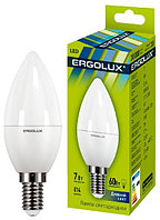 Ergolux 7W Е14, светодиодная, естественный белый